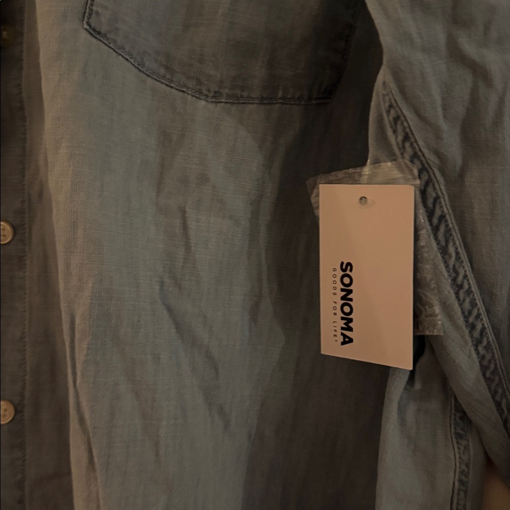 Sonoma Denim Blue Casual Shirt - Picture 2 of 3